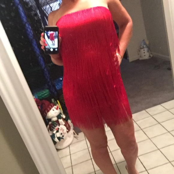 Fashion Nova Dresses & Skirts - Prohibition - Red fringe dress.  New Years Eve